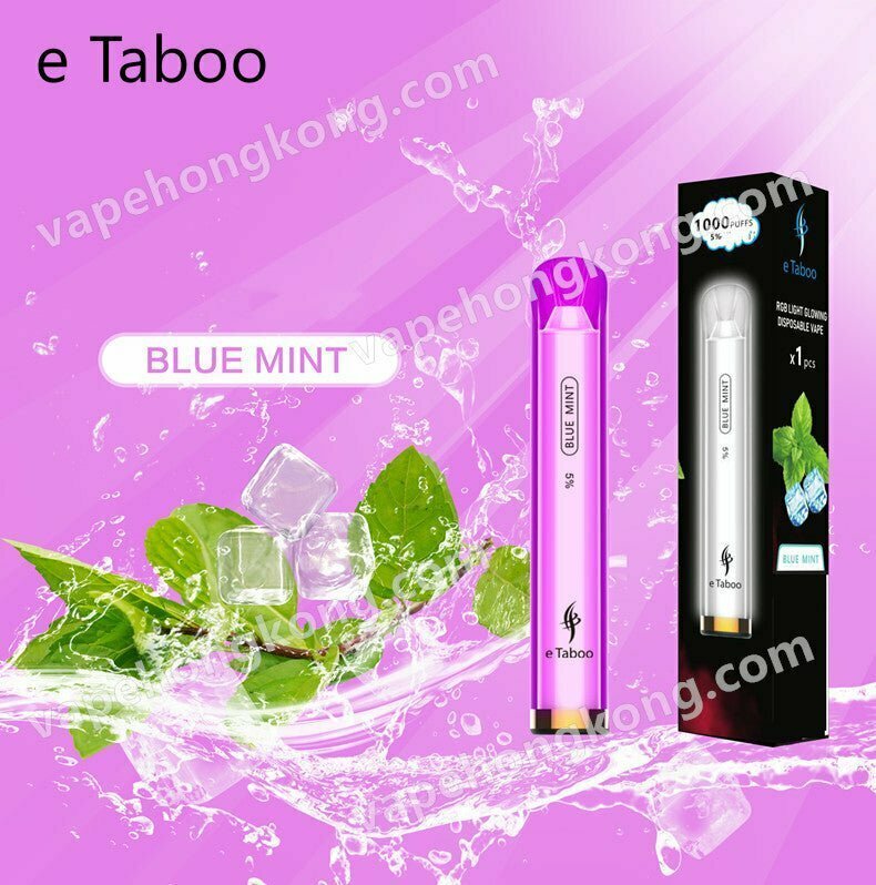 eTaboo Mint Ice Colorful Luminous Disposable Electronic Cigarette (1000 Puffs) - VapeHongKong