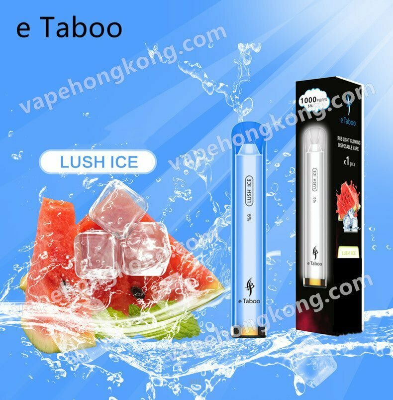 eTaboo Watermelon Ice Colorful Luminous Disposable Electronic Cigarette (1000 Puffs) - VapeHongKong