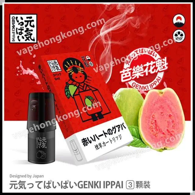 元氣煙彈 元気ってぱいぱいGENKI IPPAI日本品牌(Relx 1代通用)(煙彈x3)(多口味) - VapeHongKong
