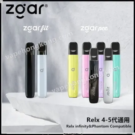zgar 5代封面 - Zgar PCC瓷晶工藝電子煙5代主機 及 Zgar FIT+電子煙主機(大煙霧)(香港品牌)(Relx 4, 5代通用)
