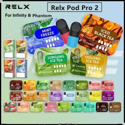 Relx 6代 Relx infinity 2煙彈 悅刻無限煙彈 (英文版)(煙彈x2 or x1)(通用Relx 4, 5代主機及通用機)
