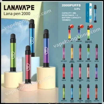 Lana Pen 2000 Disposable Vape Pen (2000 puffs)(6ml juice)(1000mAh)(Multiple Flavours)