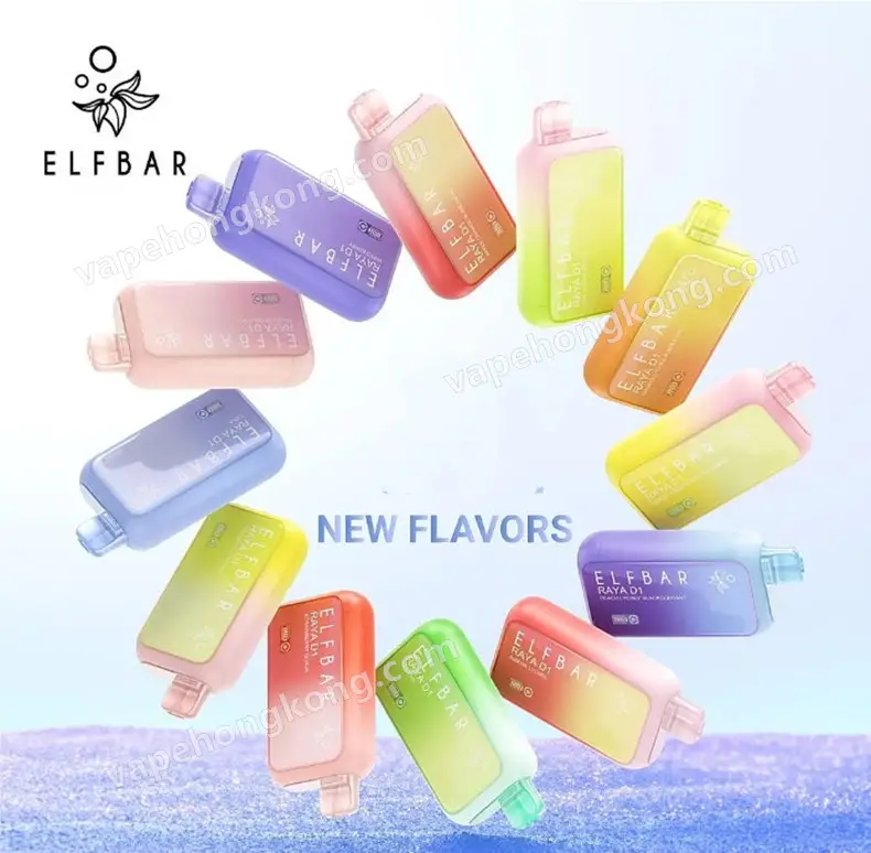 ELFBAR RAYA D1 Disposable Vape (10000 puffs)(18ml e-juice)(Baterry+Juice Display)(Multiple flavours)