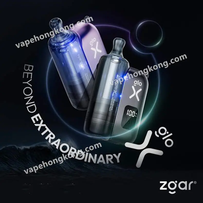 Zgar Glo-X disposable vape (12000 puffs)(rechargeable)(900mAh)(12/16/20W output)(dual mesh mode)(multiple flavors)