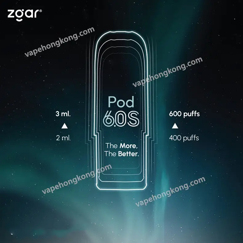 Zgar 6.0s Pod(Relx Infinity Compatible)(3ml Pod Each)(Multiple Series)(Limited Time Sales: Buy 9 Pods get 1 free Zgar Nano Device!)