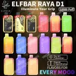 ELFBAR RAYA D1 Disposable Vape (10000 puffs)(18ml e-juice)(Baterry+Juice Display)(Limited Time Offer: Buy 5 get 1 free, Buy 10 get 3 free)