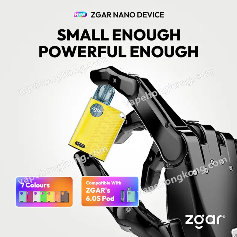 Zgar Nano Pod system device (compatible with Relx 4, 5, and 6 generations) (suitable for pods of 3.0ml only) (limited time offer: buy 9 Zgar 6.0s pods and get 1 device for free)