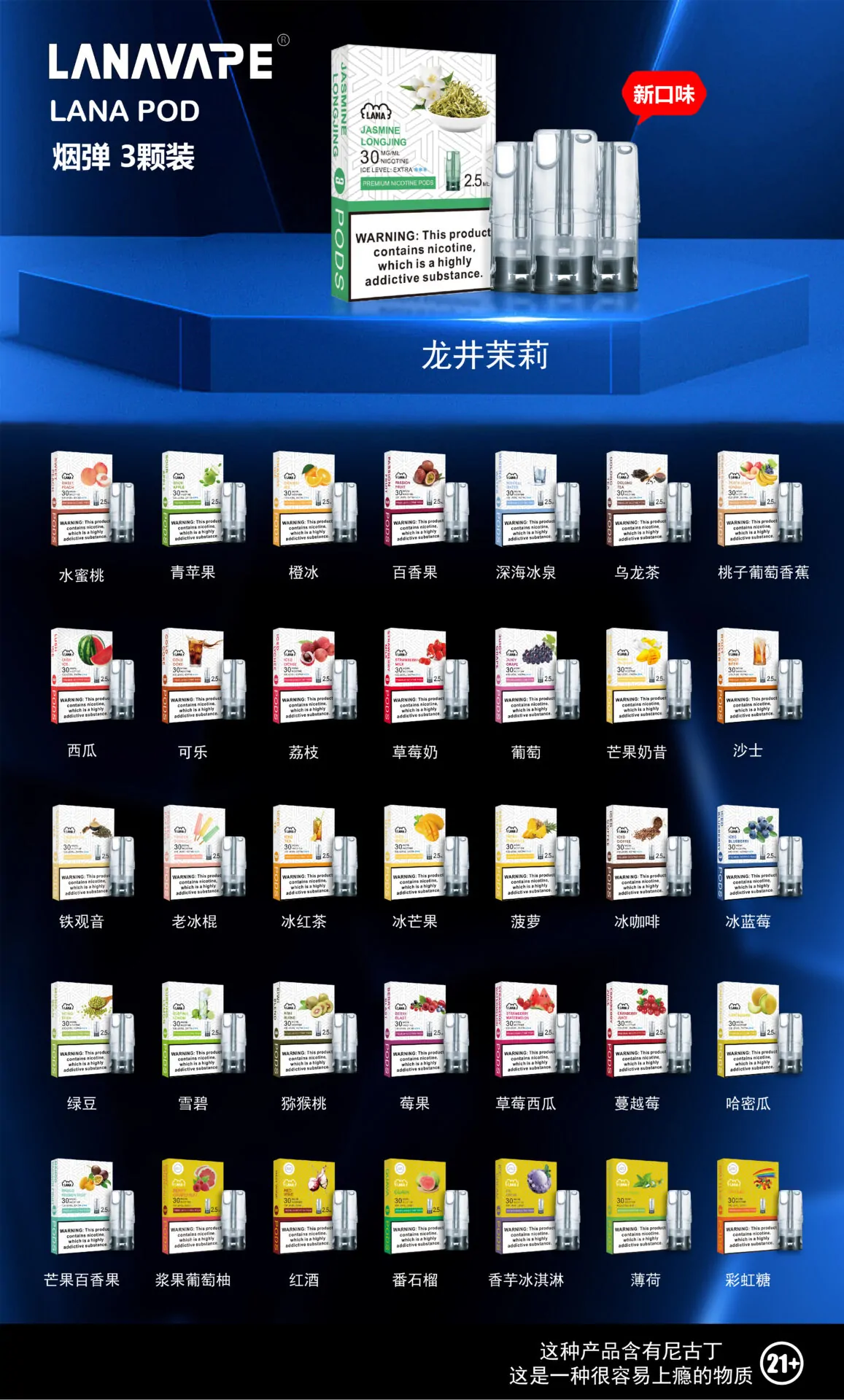 Lana 透明發光1代煙彈(Relx 1代通用)